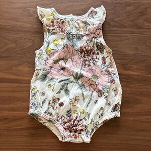 Loulou Lollipop Floral Baby Bubble Romper